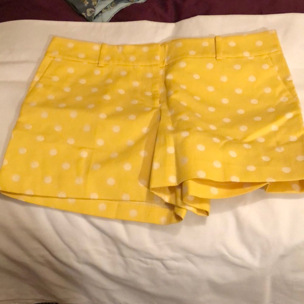 ANN TAYLOR Shorts - Yellow w/ White Polka Dot